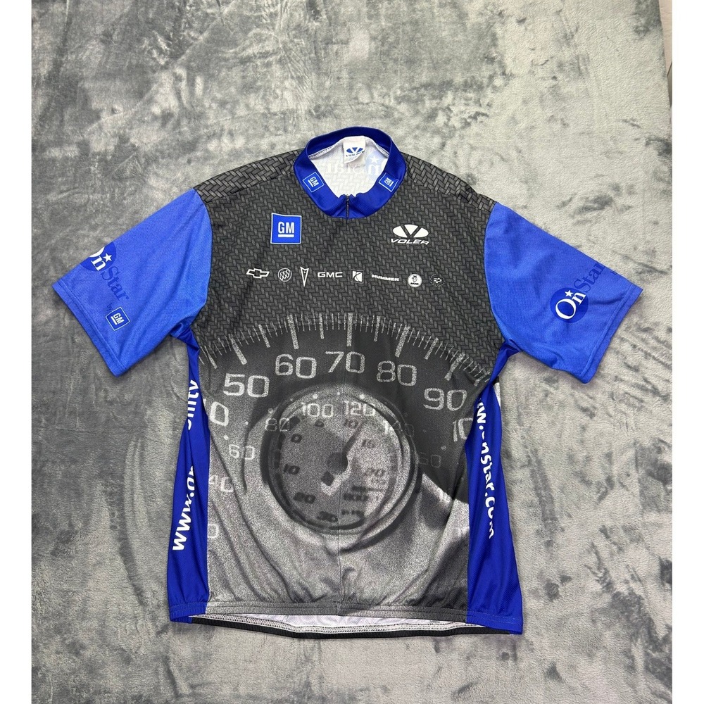 Vintage Voler GM General Motors Racing Cycling Jersey Short Sleeve Men's L